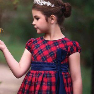 NWT Trish Scully Plaid Amaryllis Dress Size 7 $127